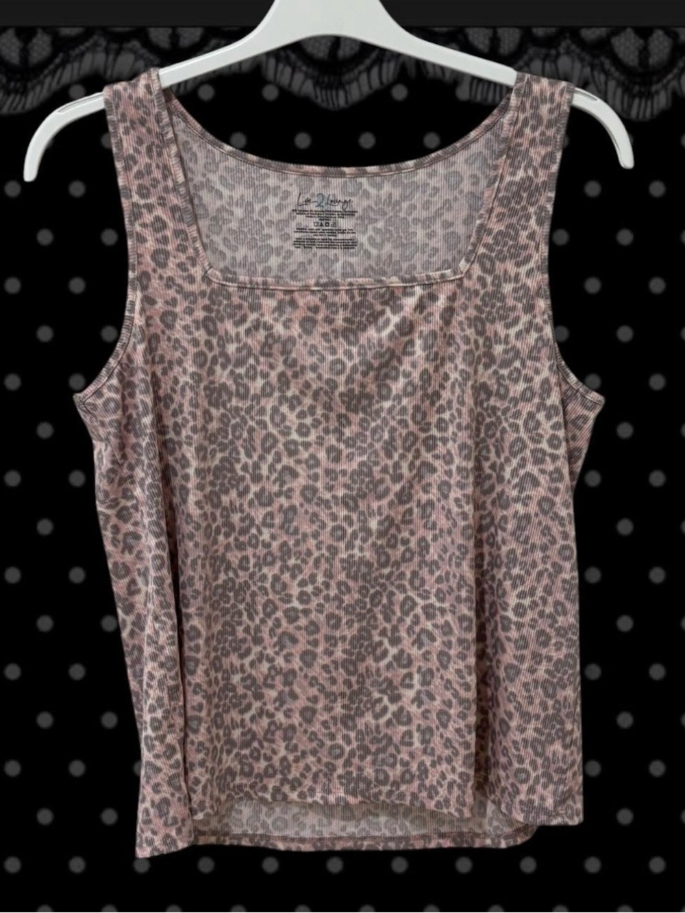 Leopard Print Sleeveless Tank Top - Pink